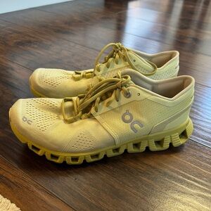 On Cloud X Cloudtec Womens Running Shoes Glade Citron Yellow Size 7 Swiss
